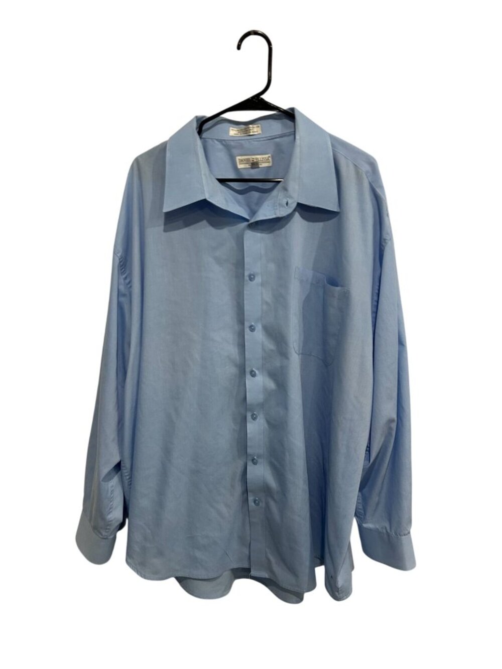 Daniel Ellissa 2XL Mens Blue Long Sleeve Button Down Shirt Minimalist Classic